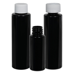 HDPE Cylindrical Sample Bottles & Caps