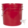 Premium Red 3-1/2 Gallon Tamco® Modified Bucket with Spigot