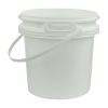 White Polypropylene 2 Gallon/8 Liter Bucket with Handle