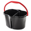 4 Gallon Black Clean & Rinse Bucket with Red Handle