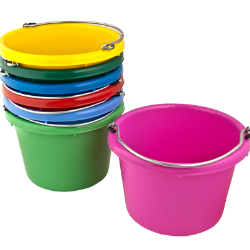 shallow plastic bucket