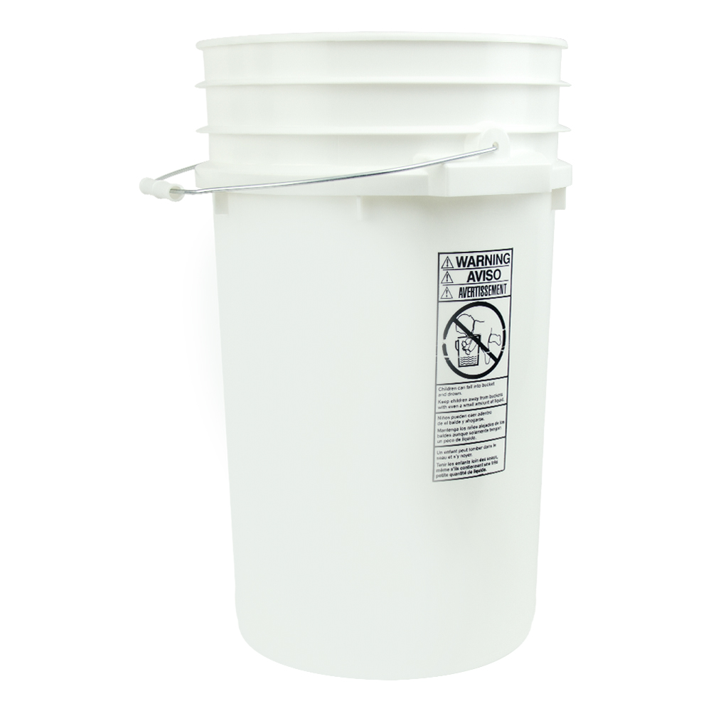 White 7 Gallon Bucket | U.S. Plastic Corp.