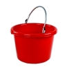 Red Molded Rubber-Polyethylene 8 Quart Pail