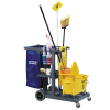 Gray Short Platform Janitorial Cart