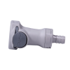 3/8" In-Line Hose Barb HFC 12 Series Polypropylene Coupling Body - Shutoff (Insert Sold Separately)