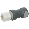 1/2" OD x 3/8" ID In-line Ferruless Polypropylene Non-Spill Compression Body (Insert Sold Separately)