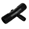 3/8" x 5/8" x 5/8" Hose ID Black HDPE Tee