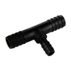 5/16" x 1/2" x 1/2" Hose ID Black HDPE Tee