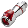 1/4" NPT LQ4 Chrome Plated Brass Valved Body - Red (Insert Sold Separately)