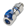 G 1/8 BSPP LQ2 Chrome-Plated Brass Locking Valved Body - Blue (Insert Sold Separately)