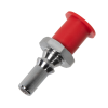 G 1/8 BSPP LQ2 Chrome-Plated Brass Locking Valved Insert - Red (Body Sold Separately)