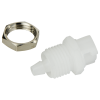 1/8" Hose Barb Acetal Panel Mount Coupling Body - Straight Thru (Insert Sold Separately)