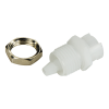 1/8" Hose Barb Acetal Panel Mount Coupling Body - Shutoff (Insert Sold Separately)