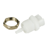 3mm Hose Barb Acetal Panel Mount Coupling Body - Shutoff (Insert Sold Separately)