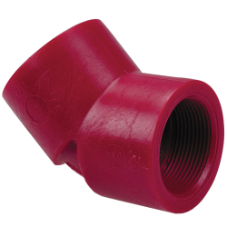 Chemtrol® Red Kynar® PVDF Schedule 80 Threaded 45° Elbows