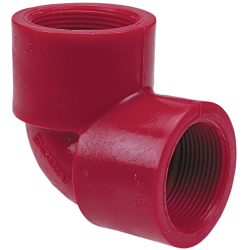 Chemtrol® Red Kynar® PVDF Schedule 80 Threaded 90° Elbows