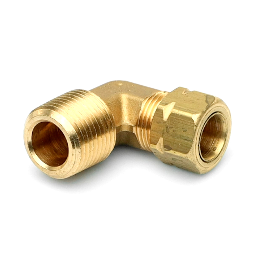 Pro Trucking Products: 3/8 Pipe Thread X 3/8 Nylon Tubing 90 Degree Male Elbow  Compression Fitting