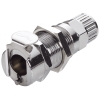 1/4" Ferruleless PTF LC Series Chrome Plated Brass Panel Mount Body - Shutoff (Insert Sold Separately)