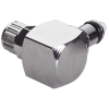 1/4" Ferruleless PTF MC Series Chrome Plated Brass Elbow Insert - Shutoff (Body Sold Separately)