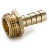 1/2" Hose Barb x 3/4" GHT Brass Garden Hose Barb