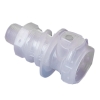 3/8" MNPT CQH Series Polypropylene In-Line Coupling Body - Shutoff (Insert Sold Separately)