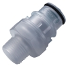 3/8" MNPT CQH Series Polypropylene In-Line Coupling Insert - Shutoff (Body Sold Separately)