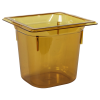 2.2 Quart Amber Polycarbonate High Temperature 1/6 Food Pan