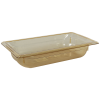 2.4 Quart Amber Polycarbonate High Temperature 1/3 Food Pan