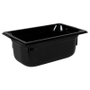 2.7 Quart Black Polycarbonate High Temperature 1/4 Food Pan