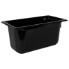 5.3 Quart Black Polycarbonate High Temperature 1/3 Food Pan