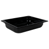 3.9 Quart Black Polycarbonate High Temperature 1/2 Food Pan