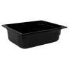 5.9 Quart Black Polycarbonate High Temperature 1/2 Food Pan