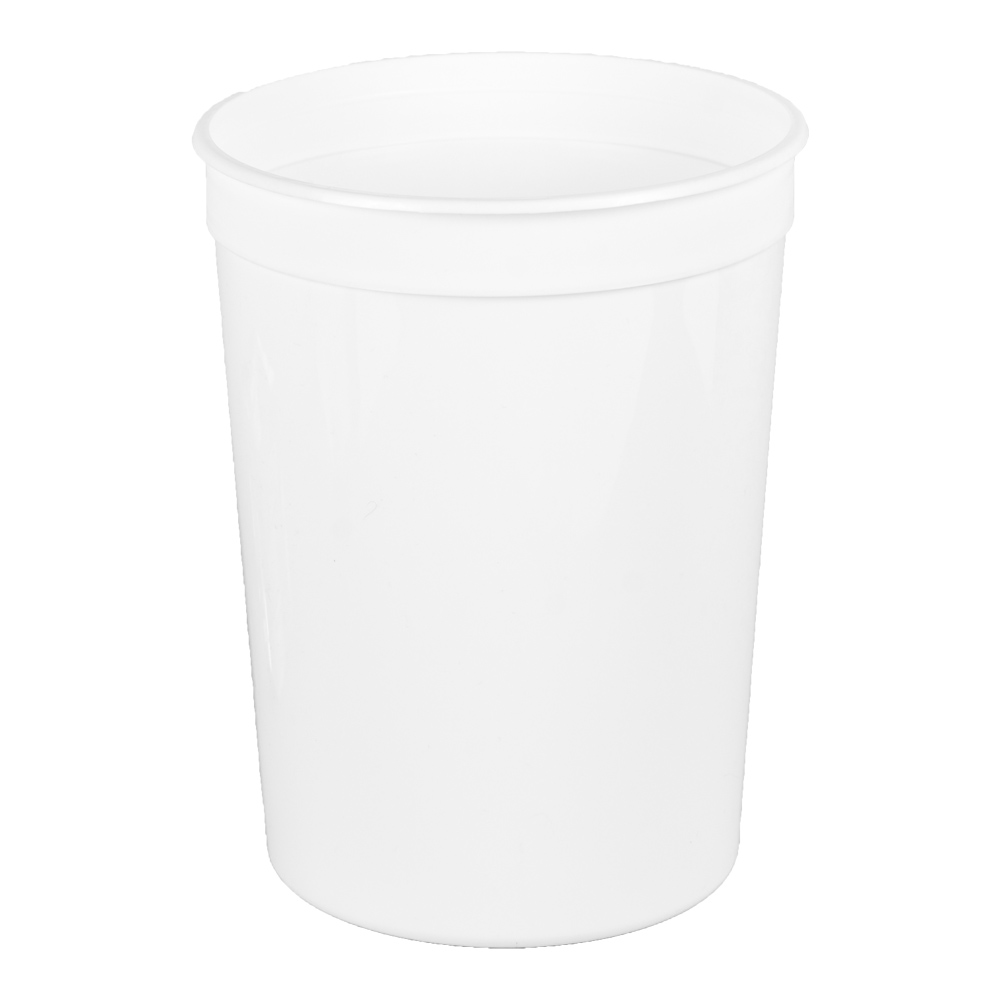 12 oz. White Polypropylene Z-Line Round Container