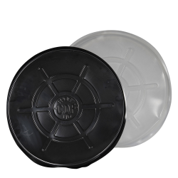 Black & Clear Plastic Drum Lids