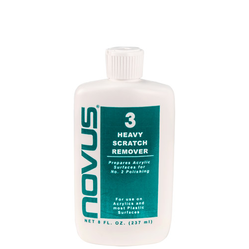 Novus 3 Plastic Heavy Scratch Remover & Polish & Cloth - Large 8