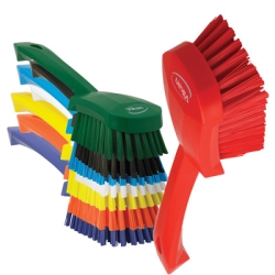 Vikan® Color-Coded Short Handled Stiff Hand Brush