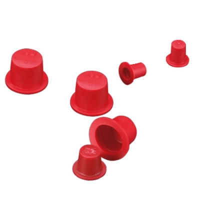 red plastic cap plugs