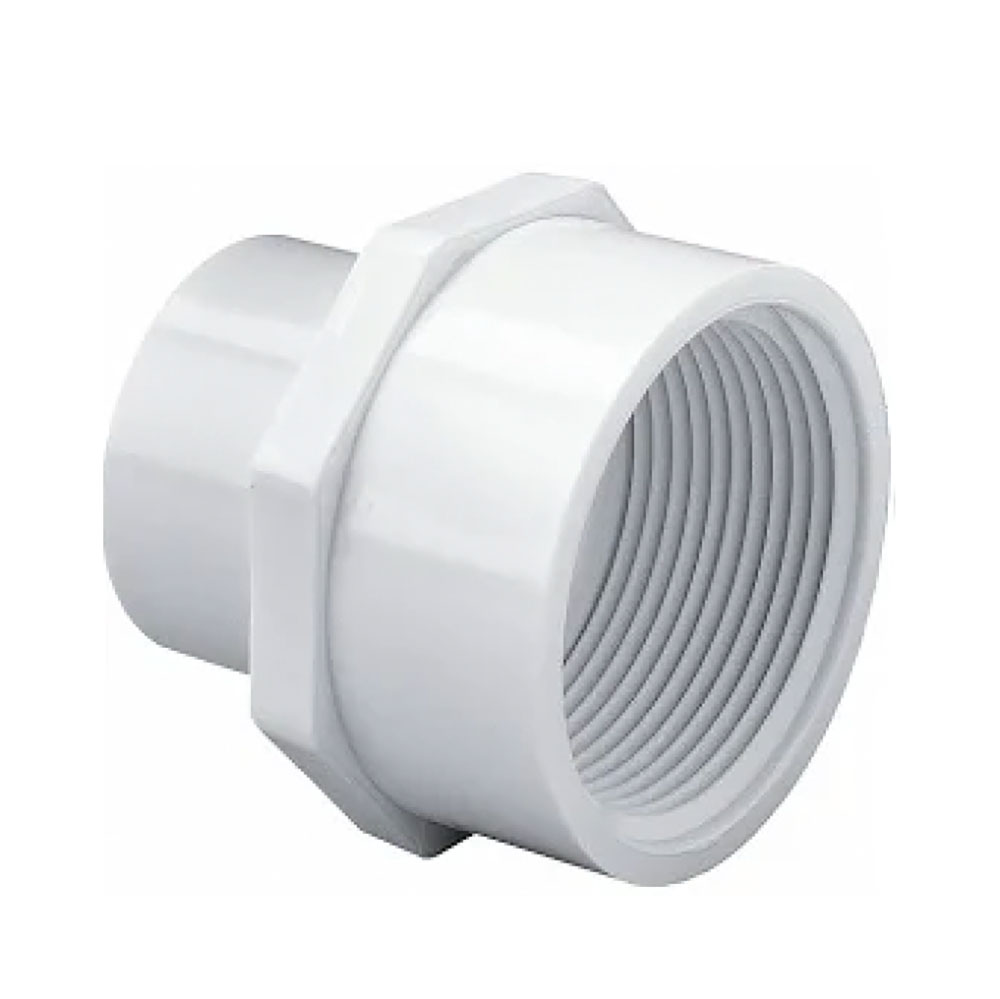 3 4 Socket X 1 Fnpt Schedule 40 White Pvc Reducing Female Adapter U S Plastic Corp