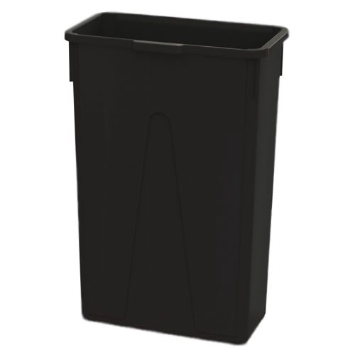 23 Gallon Black Slim Container | U.S. Plastic Corp.