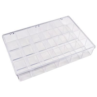 6 Compartments Translucent K-Resin® Storage Box - 11 L x 6-3/4 W