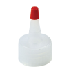 Natural Yorker Spout Caps with Regular Red Tips | U.S. Plastic Corp.