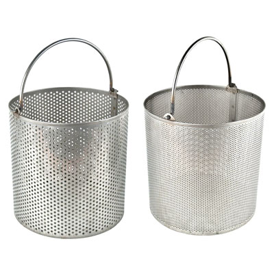 12 x 12 Stainless Steel Dipping Basket 3/16 Holes on 3/8 Centers