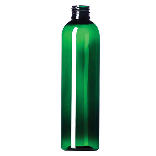 6 oz. Green PET Cosmo Round Bottle with 24/410 Neck (Cap Sold ...