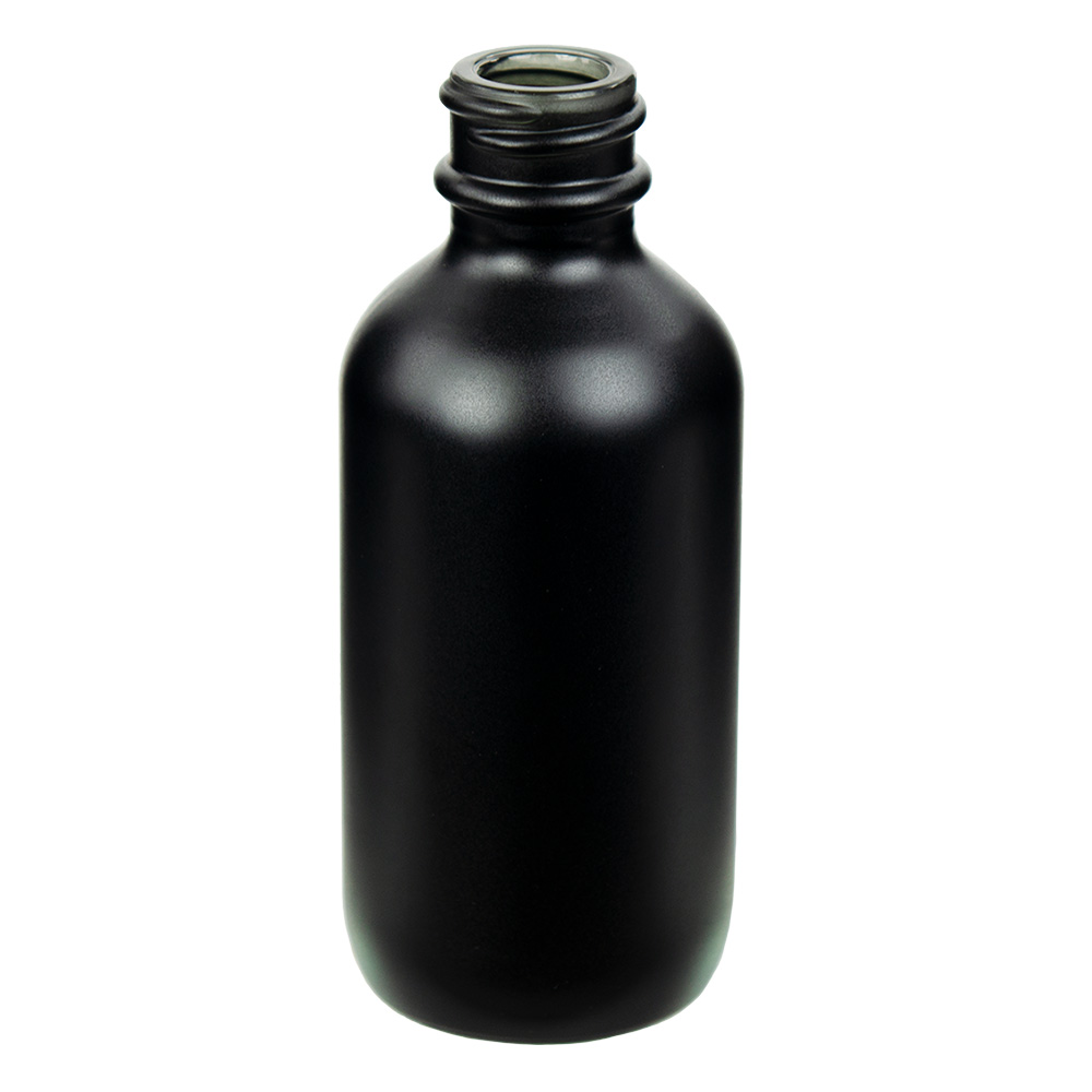 60mL Matte Black E-Liquid Boston Round Glass Bottle with 20/400 Neck