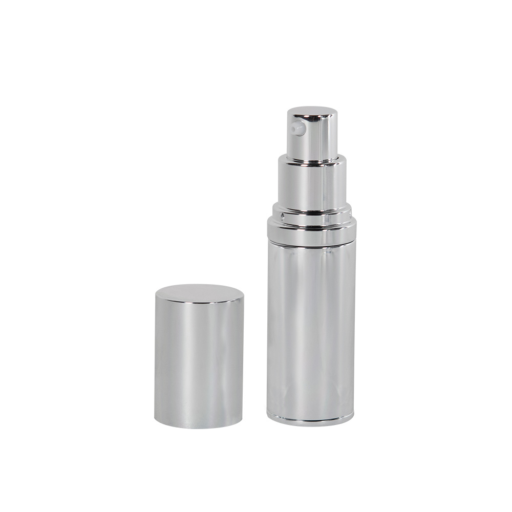 15mL Silver Airless Treatment Bottle with Pump & 18mm Cap | U.S ...