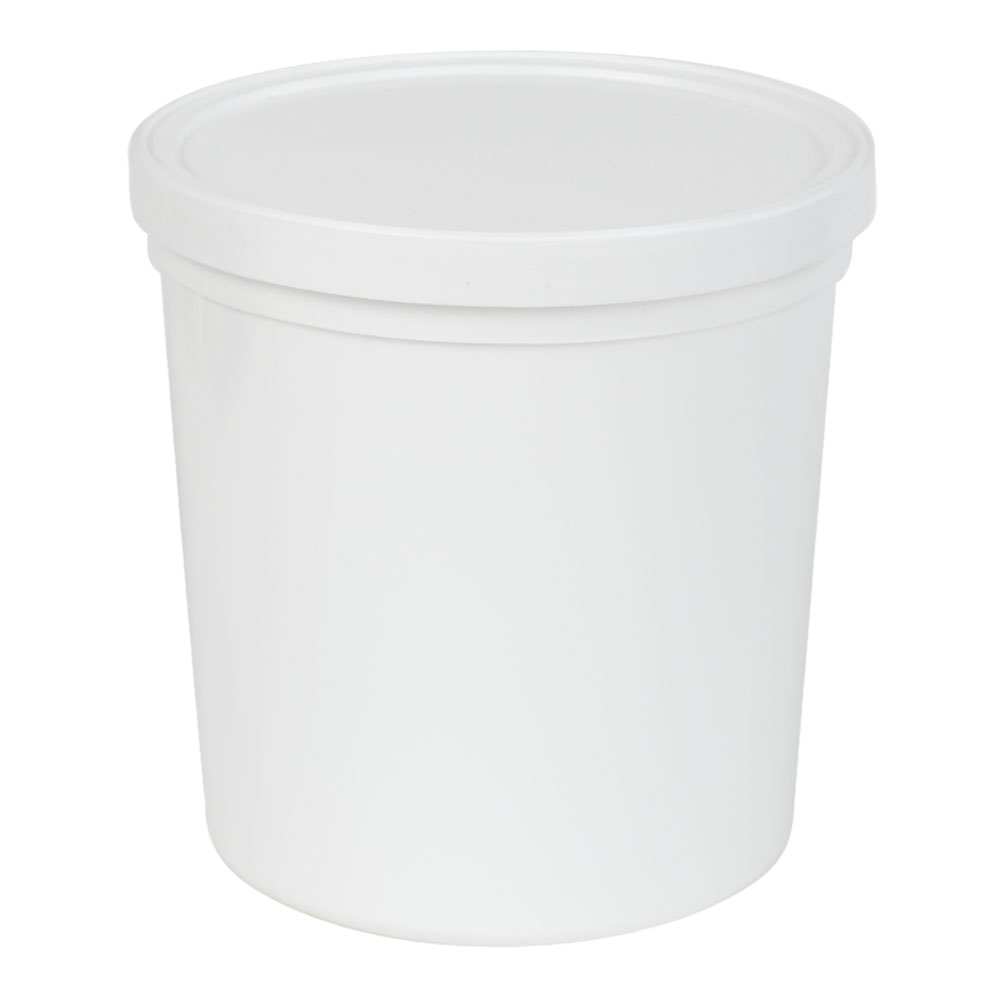 64 oz. White Specimen Containers with Lids Case of 50 U.S. Plastic