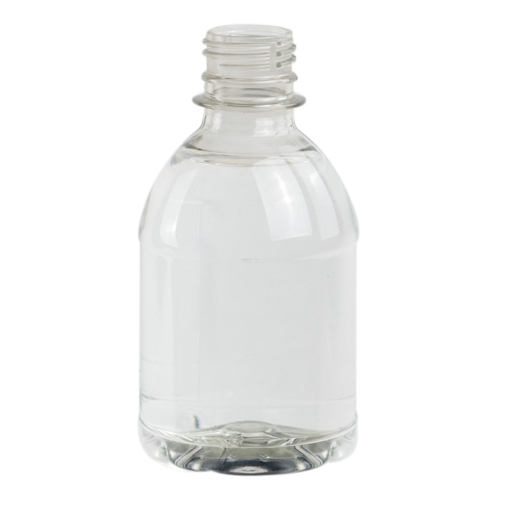 8 oz. Clear PET Water Bottle with 28mm PCO Neck (Cap Sold Separately