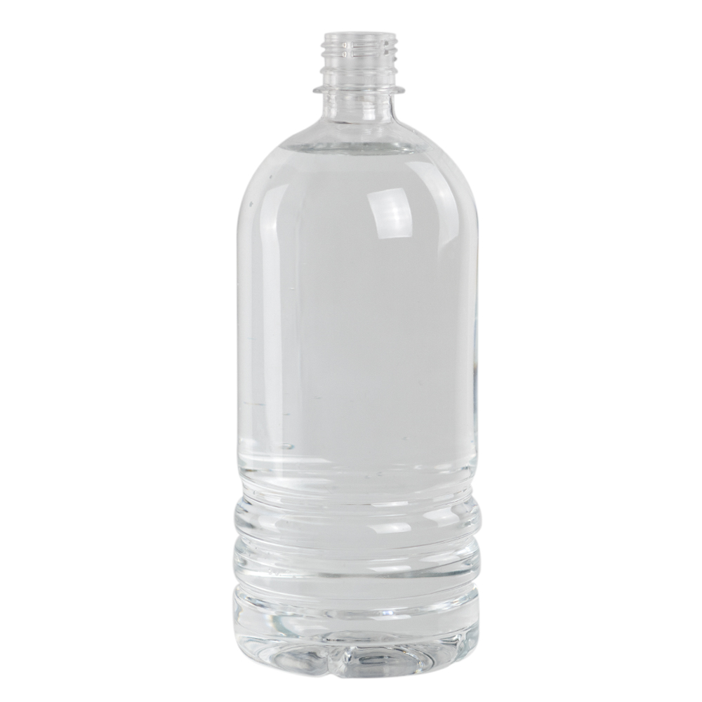 1 Liter (33.81 oz.) Clear PET Water Bottle with 28mm PCO Neck (Cap Sold ...