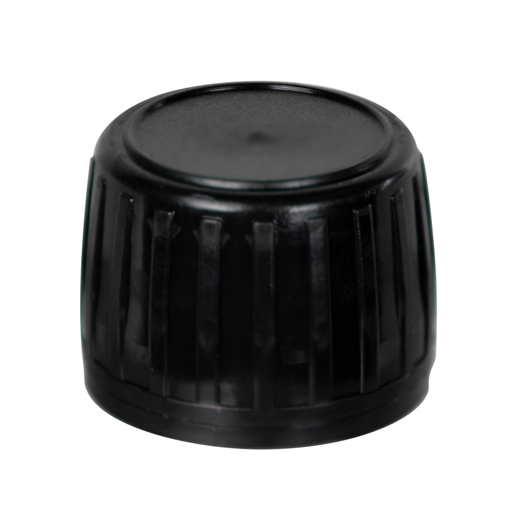 Black Tamper Evident Screw Cap With Foam Aluminum Liner For Ap28 Bottle 