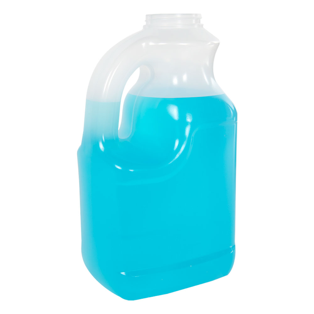 128 oz. Natural Polypropylene Hot-Fill Jug with 63/400 Neck & Handle ...